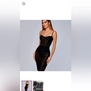 Meshki Black Sheer Dress